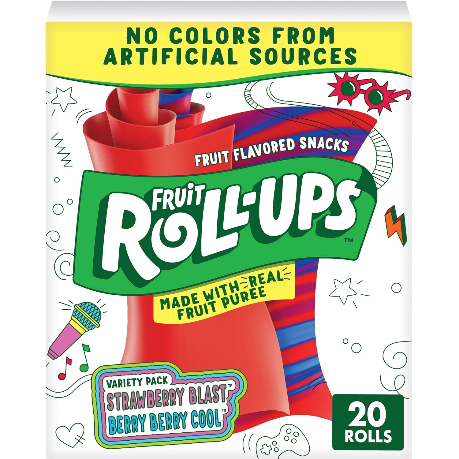 Fruit Roll-Ups Variety Value Pack Fruit Flavored Snacks, 20 ct, 10 oz