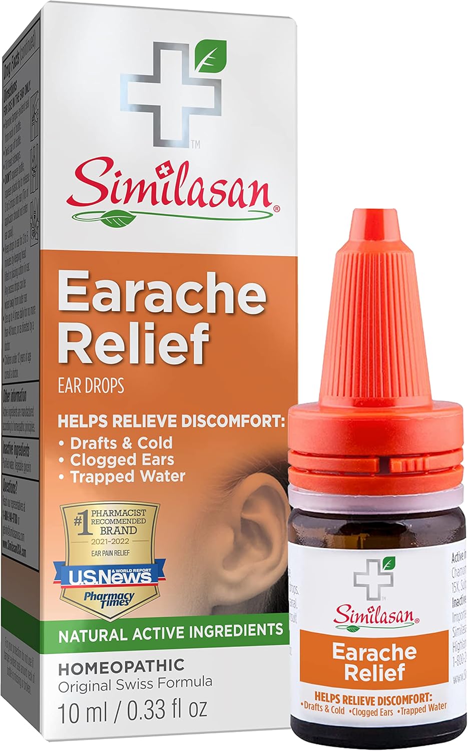 Similasan Earache Relief Ear Drops 0.33 Ounce Bottle, #1 Pharmacist Recommended for Ear Pain