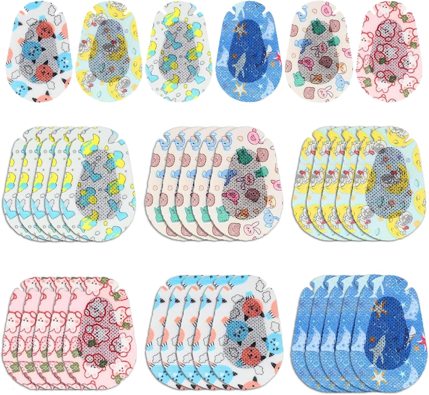 30Pcs Eye Patches for Kids, Cartoon Adhesive for Children Light Blocking | Cartoon Adhesive Eye Patch, Breathable Non-Woven Toddler Eye Patches, Cute Pattern Bandages for Daily Vision Training