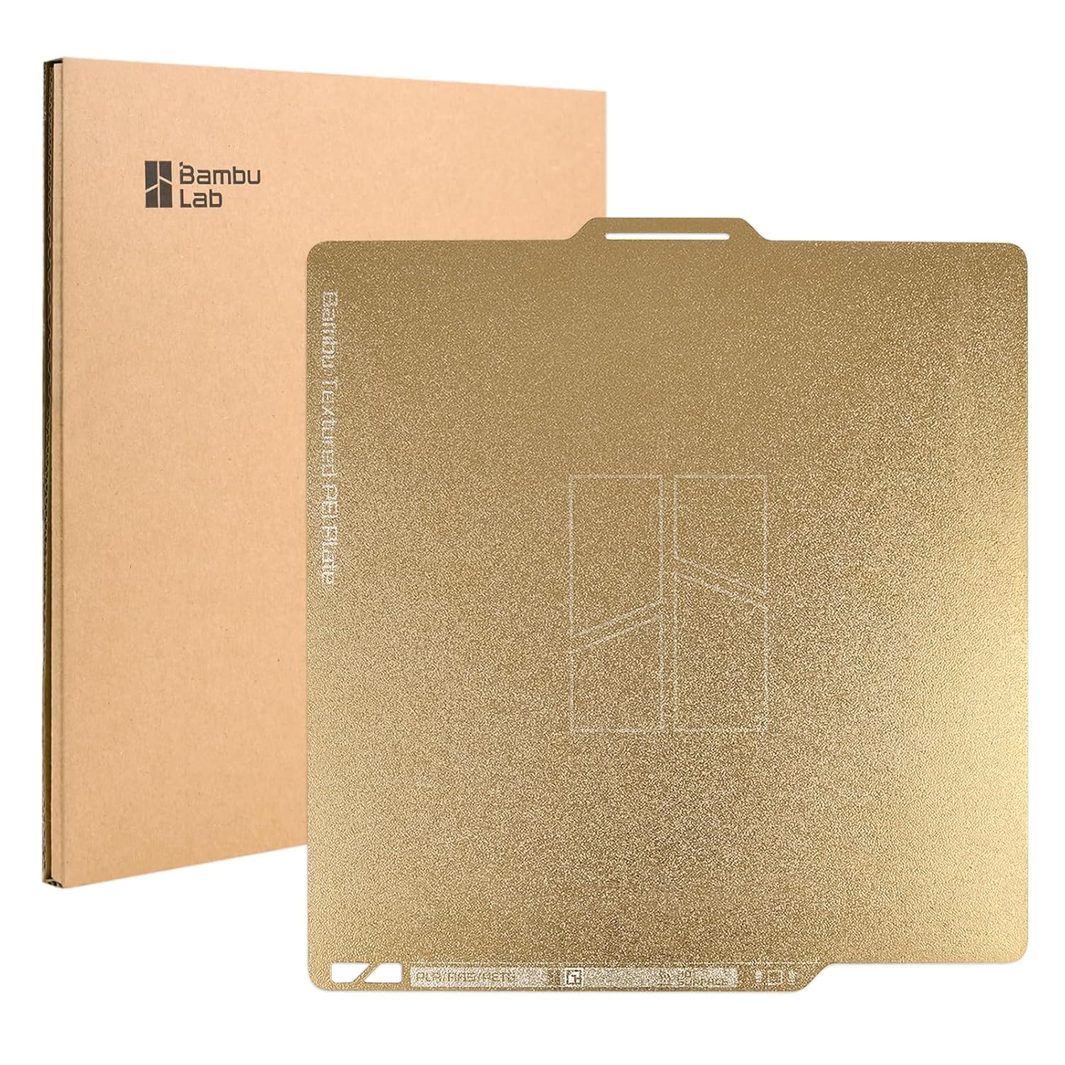 Bambu Lab Original Double Sided Textured PEI Build Plate 257x257MM for Bambu Lab X1C / X1 / X1E / P1P / P1S / A1 PEI Spring Steel Build Plate Flexible