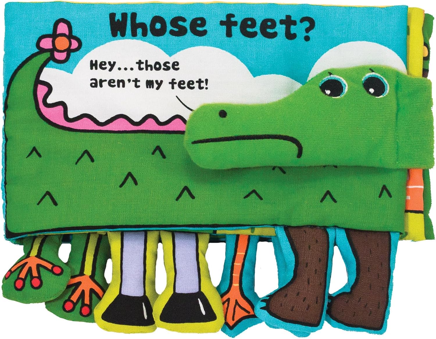 Melissa & Doug Soft Activity Baby Book - Whose Feet? Sensory Toys for Toddlers, Travel Toys for Toddlers Boys and Girls