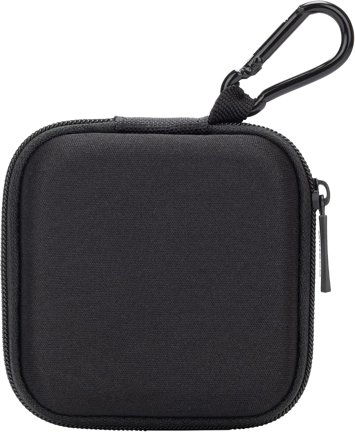 Ginsco Mini-Portable Hard Shell Square Earbuds Case for Apple EarPods/Samsung Galaxy Wired/Wireless Earbuds, Cell Phone Accessories Organizer with Carabiner for Earphones