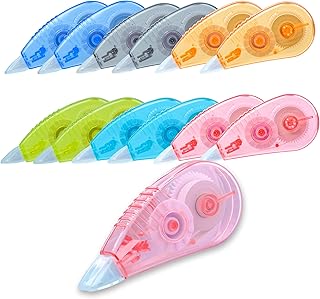 White Out Tape, 12 Pack White out - 13.13 Feet Correction Tape, White Out Correction Tape, Whiteout tape for School And Office.