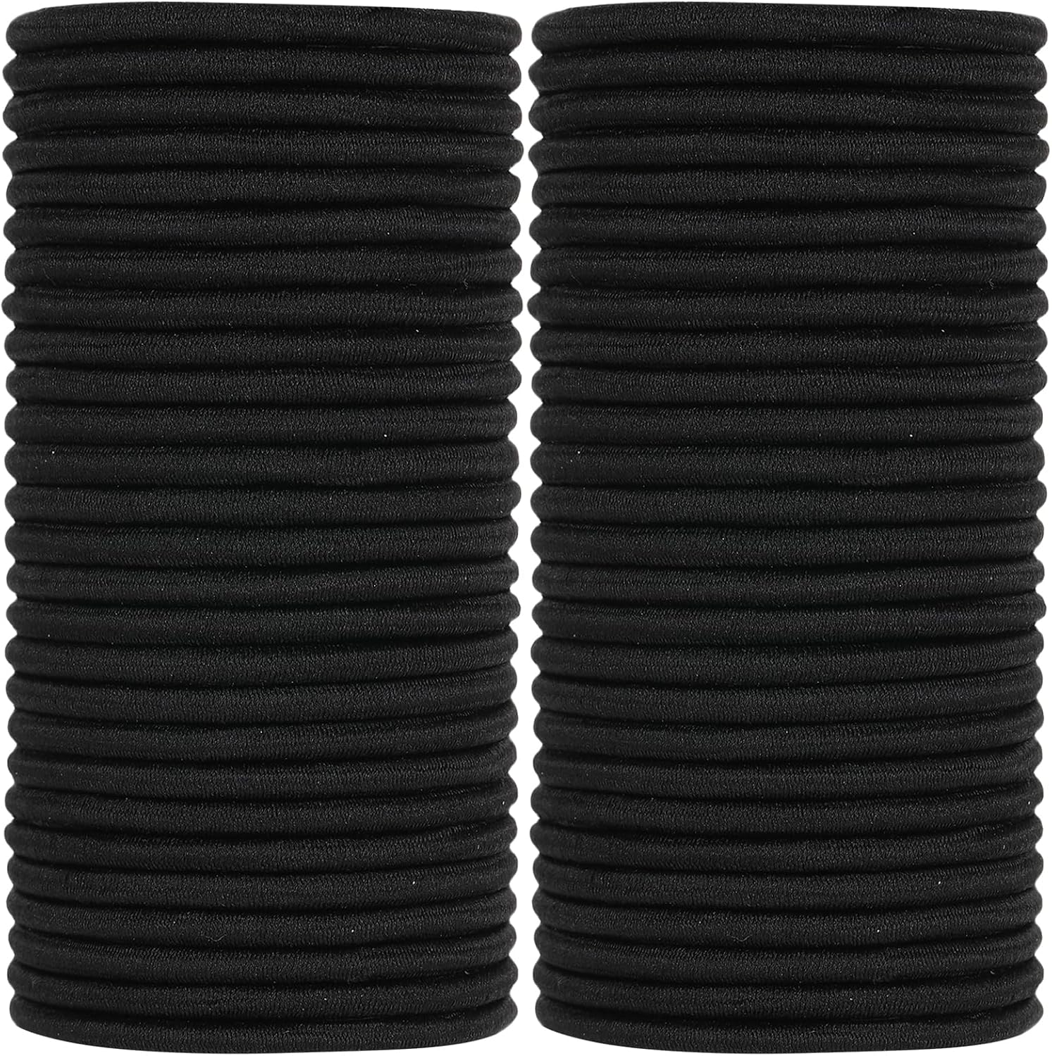 ADRIONE Black Hair Ties 150 Pack - Non Slip, Strong, Thick Hair, Unisex, Black Elastic Hair Bands