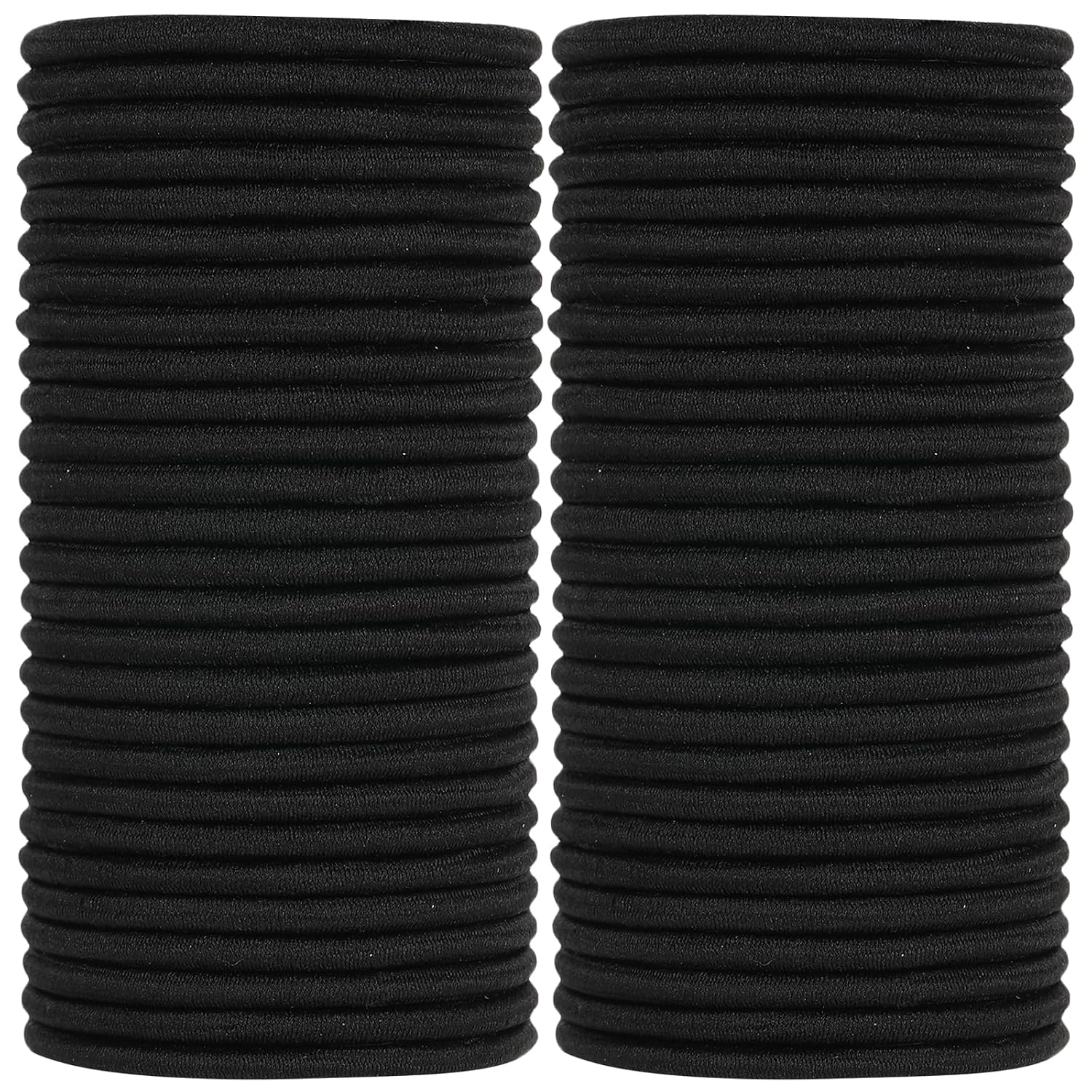 Black Hair Ties No damage 280 Bulk Pack, 4MM Ouchless Elastic Hair Bands for Women's Hair Elastic Ponytail Holders for Ponytails, Thick, Medium, Thin, Fine & Short Hair