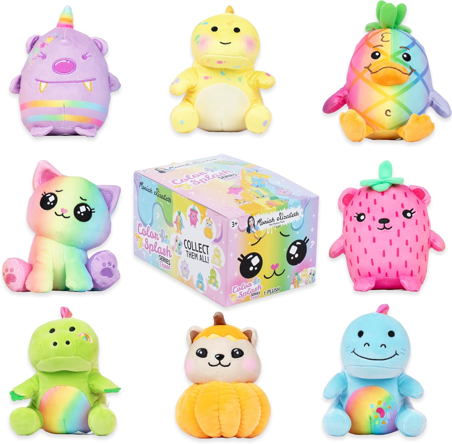 Moriah Elizabeth 6” Mini Mystery Plush – Series 3; Colour splash, Blind Box, 1 of 8 Possible, Official Merch, You Tube toys