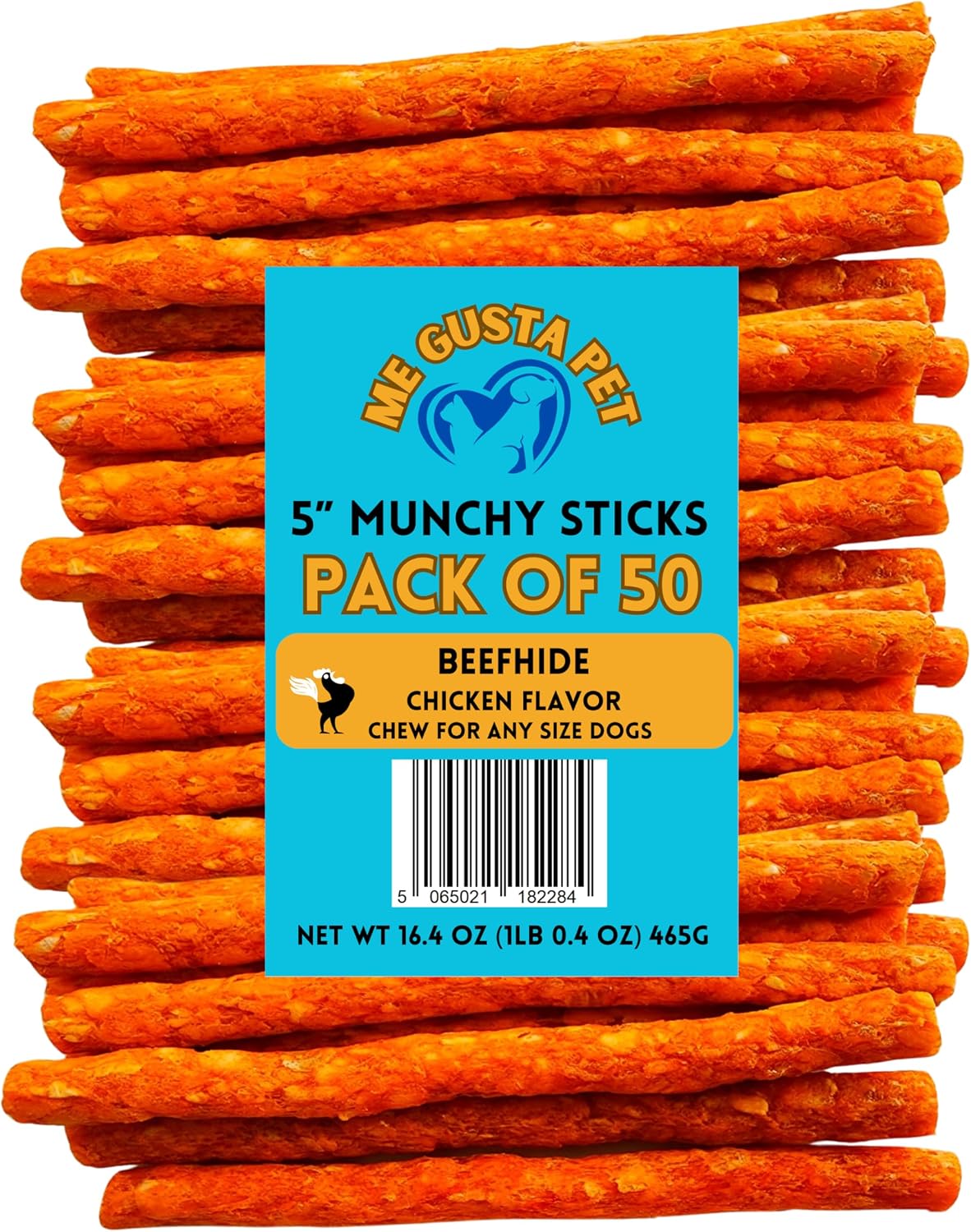 Rawhide Stick 5-Inch Chicken Flavor Dog Chew Treat, Easy to Digest, Dental Sticks Made with Real Chicken