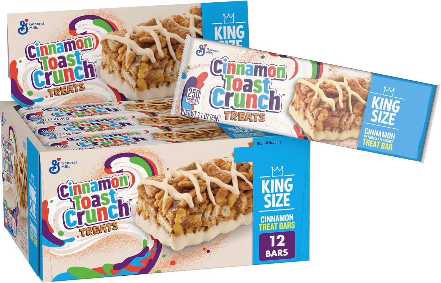 Cinnamon Toast Crunch Treat, 2.1oz. Bars, 12Bars/BX, Multi
