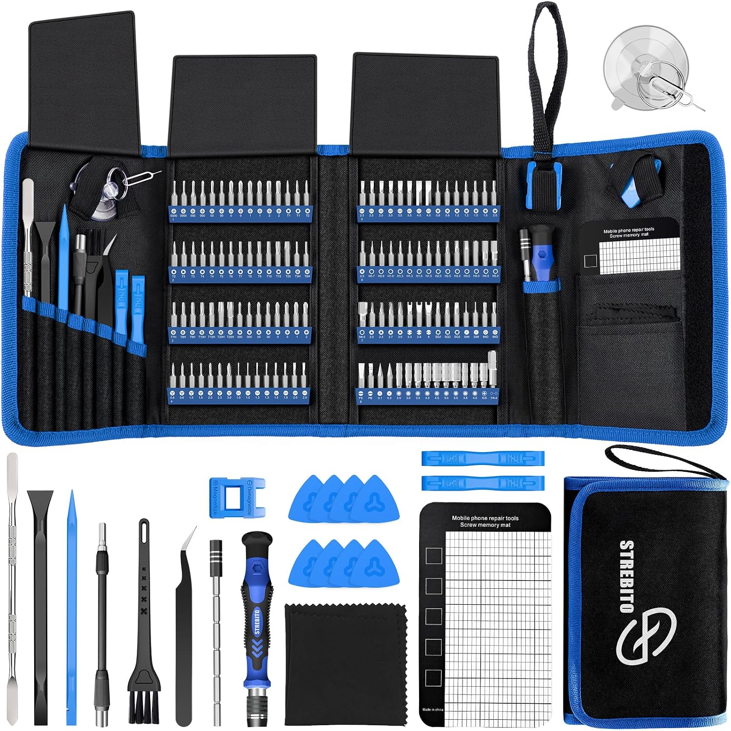STREBITO Electronics Precision Screwdriver Sets 142-Piece with 120 Bits
