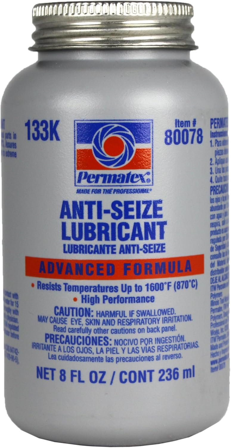 Permatex 80078 Anti-Seize Lubricant with Brush Top Bottle, 8 oz. by Permatex