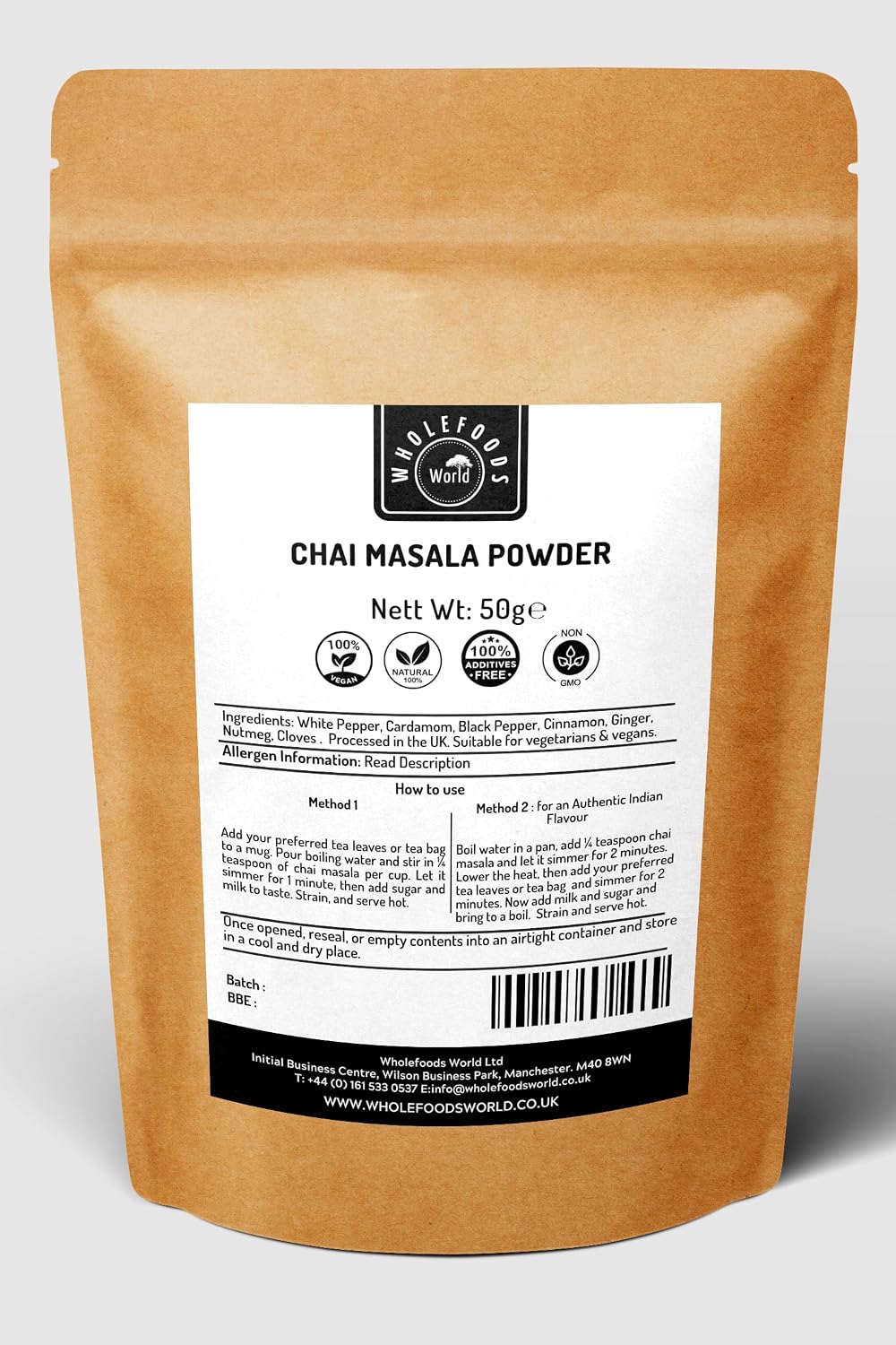 Premium Chai Masala Powder 50g – Authentic Indian Spice Blend for Masala Tea | Aromatic, Warming & Flavorful
