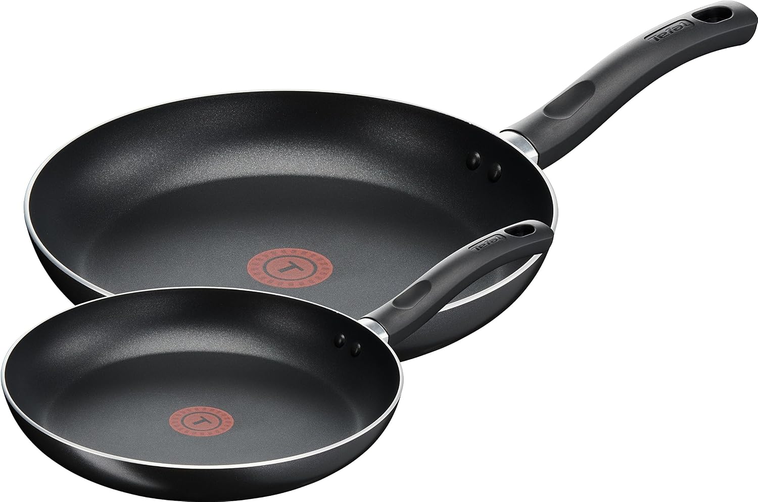 Tefal Taste Non-Stick Twin Frying Pan Set, 20 and 28 cm, Black