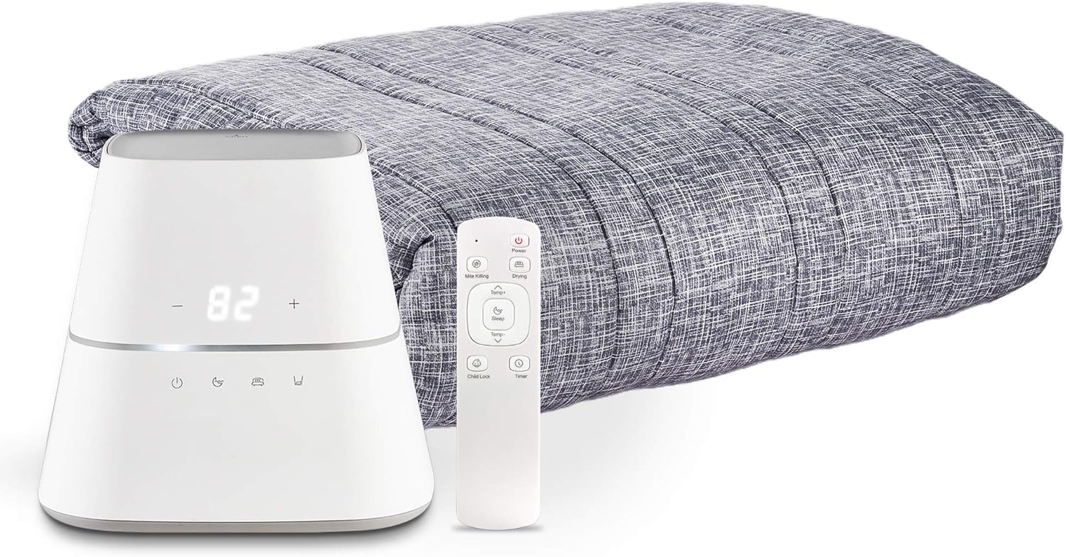 AquaPad CozyFlow Water Heated Mattress Pad, No Electric Wire, All Digital, 5 YR Warranty, AirQuiet and Dual-Tank Technology, ETL Listed, Smart, Hydro Heat Onsu Mat Topper Bed Warmer (Queen)