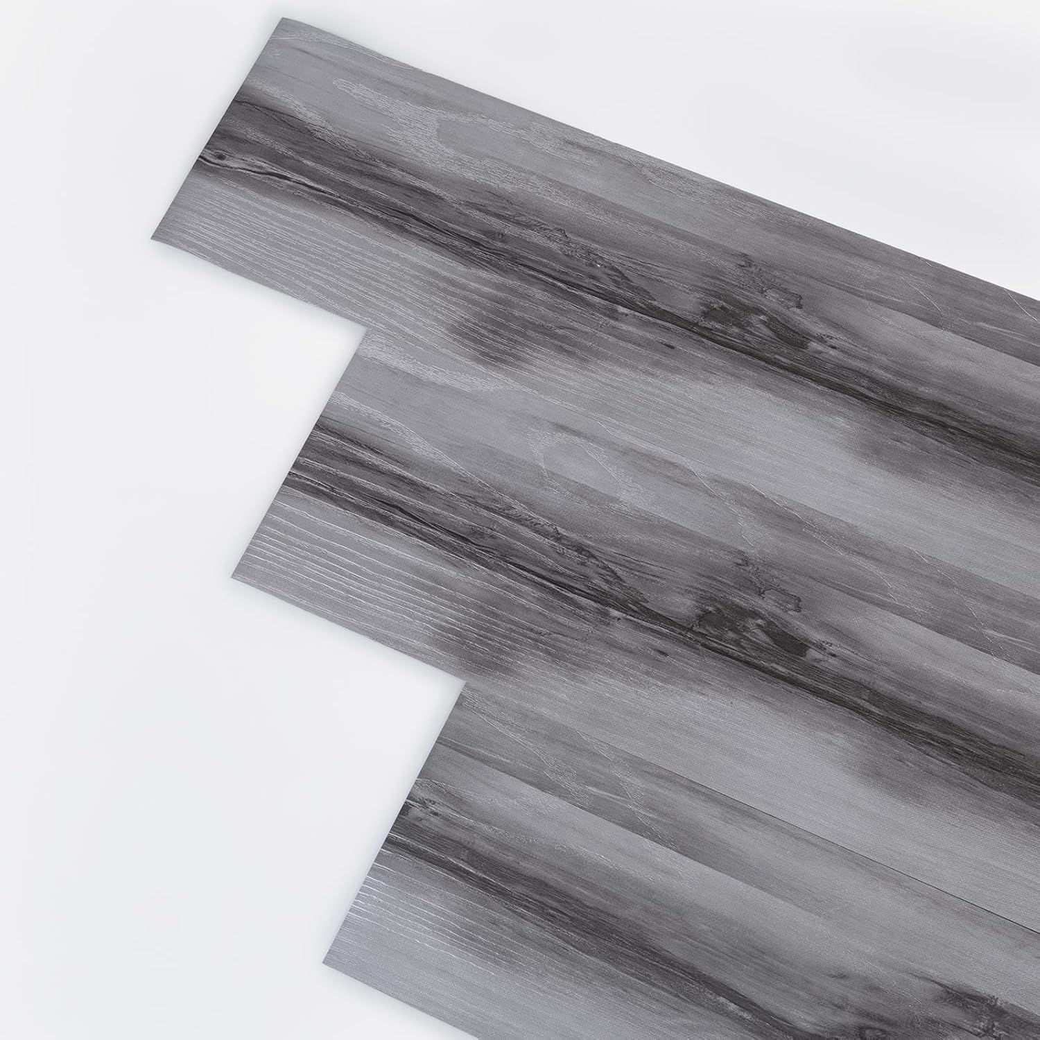 Self Adhesive Floor Planks, Floor Tiles Self Adhesive, Vinyl Flooring Waterproof Peel and Stick for Kitchen Bathroom Living Room Grey Wood 90X15cm 36pcs