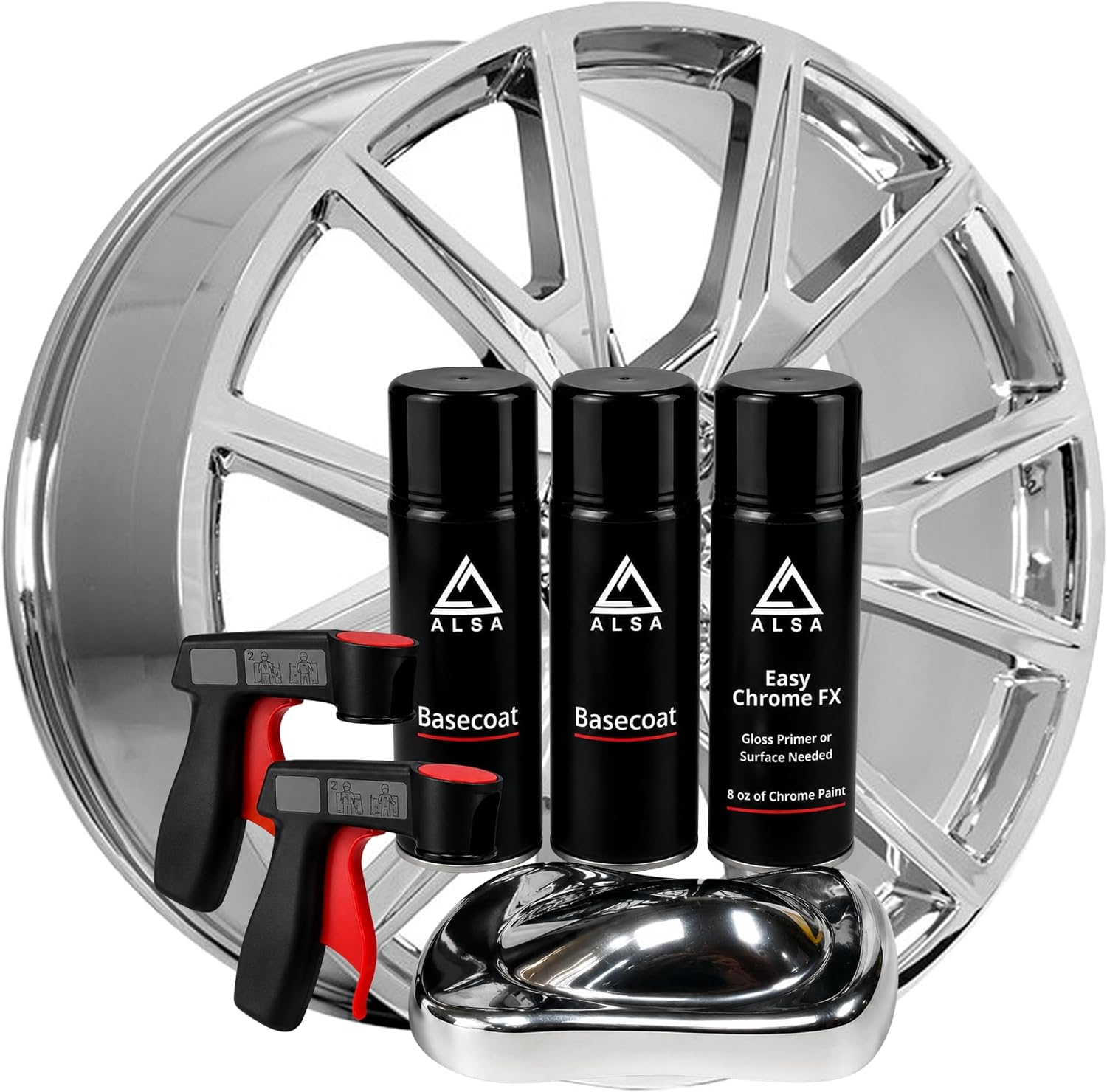 Genuine Alsa Paint - Spray Chrome - Complete Chrome Kit - Chrome Finish