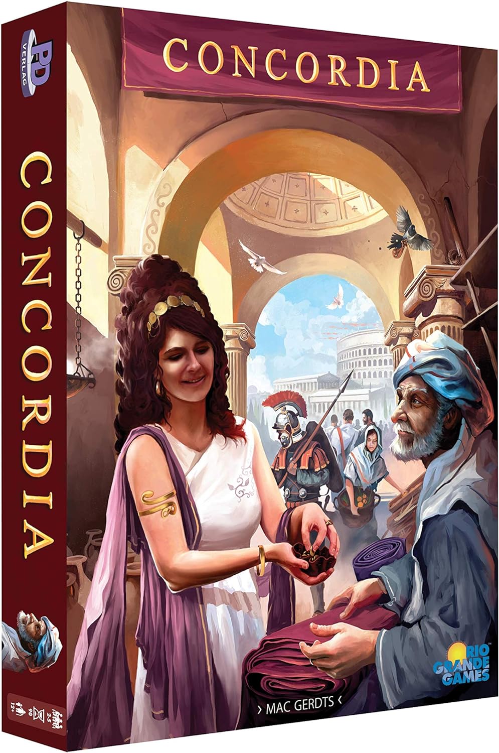 Rio Grande Games: Concordia, Historical Strategy Board Game, Average Play Time 90 Minutes, 2 to 5 Players, for Ages 14 and up