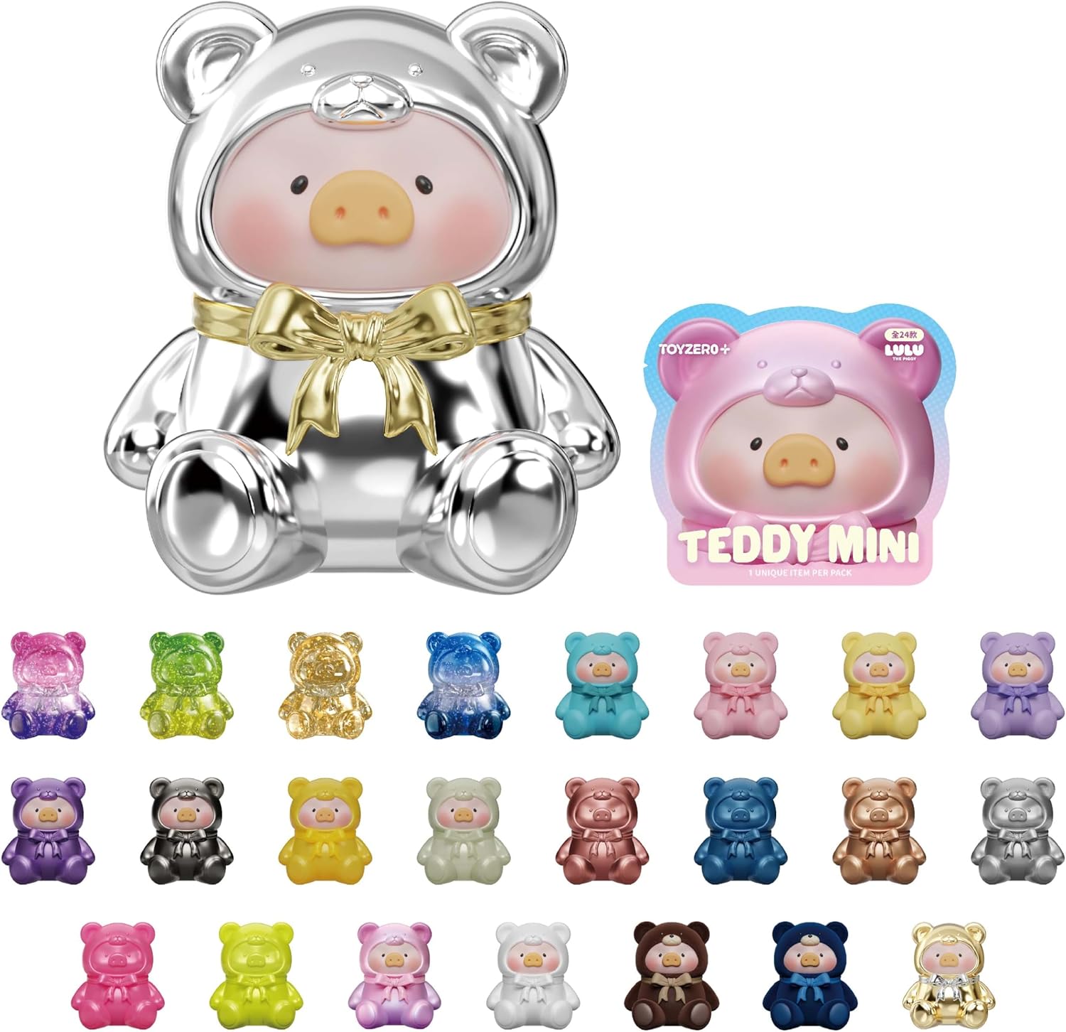 Lulu The Piggy Blind Bags -Teddy Mini Blind Bags Mini Figurine Mystery Bags Toys Blind Boxes Cute Animal Figures Collectible Toys Home Desk Decoration, Holiday Birthday Gifts