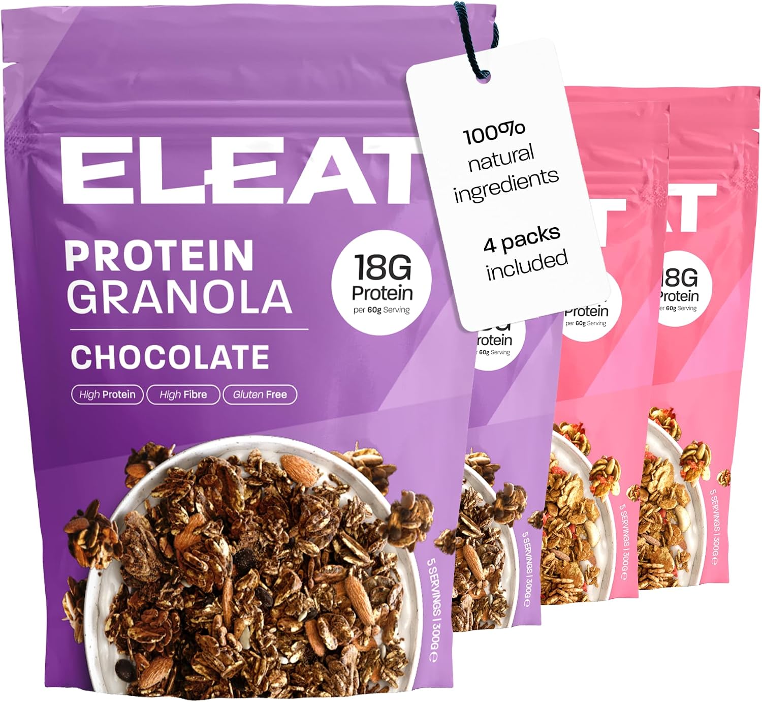 ELEAT | High Protein Healthy Granola | Variety Pack