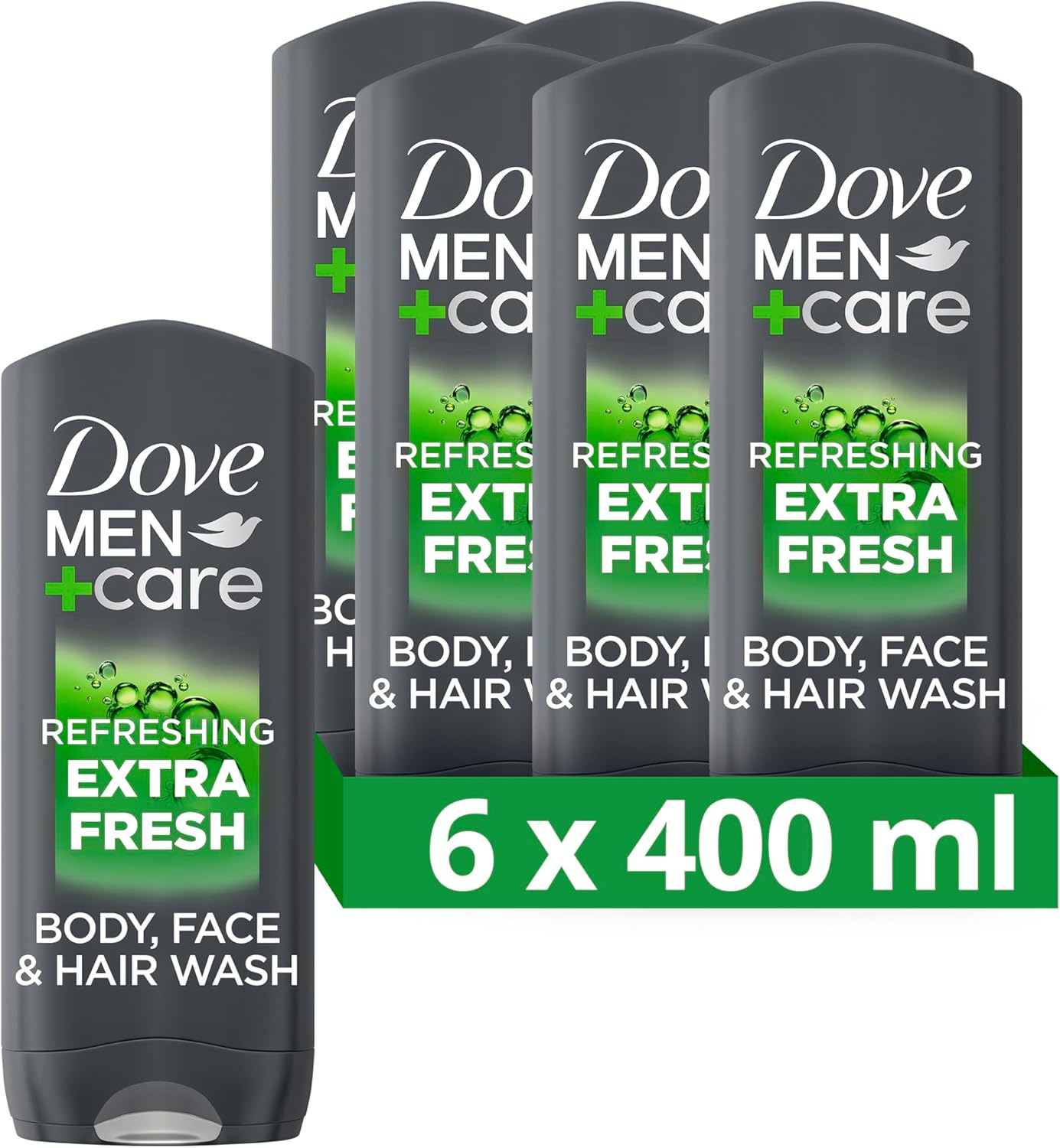Dove Men+Care Extra Fresh body cleanser with MicroMoisture technology Body and Face Wash for hydrated and healthy skin 400 ml pack of 3
