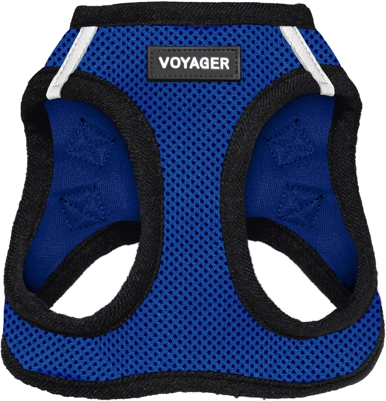 Best Pet Supplies Voyager Step-in Air Harness - All Weather Mesh, Reflective, No Pull Harness for Dogs, Cats - Secure with Hook & Loop Fastener, Buckle, Double D-Rings - Royal Blue/Black Trim, XS