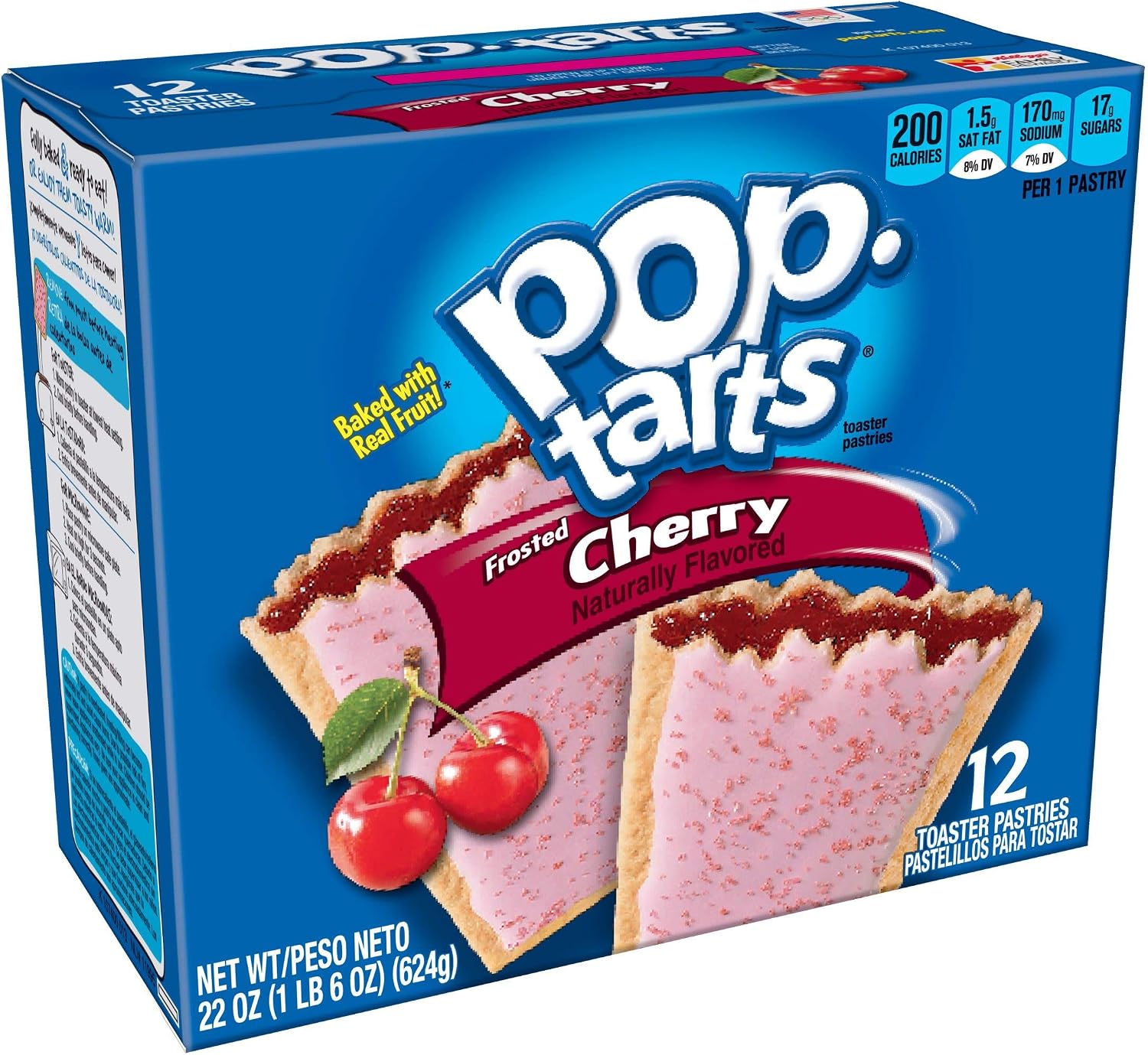 Kelloggs Pop Tarts Frosted Cherry Pastries 22 oz 12 ct