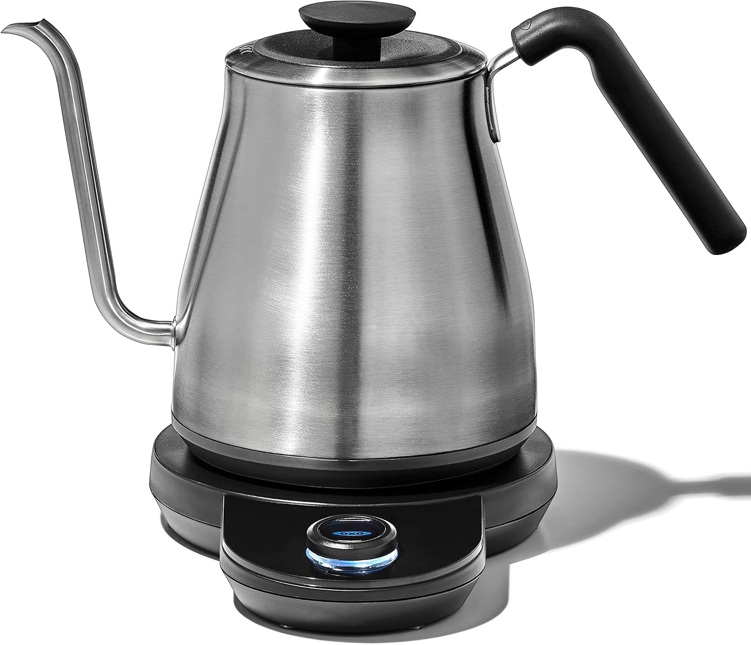 OXO Brew Gooseneck Electric Kettle – Hot Water Kettle, Pour Over Coffee & Tea Kettle, Adjustable Temperature, Built-In Brew Timer, Stainless Steel, 1L