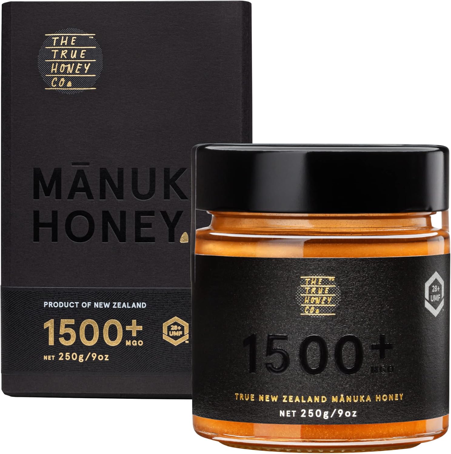 The True Honey Co. Manuka Honey MGO 1500+ (UMF 28+) Ultra Premium 250g MGO & UMF certified. The exclusive, highly awarded original from New Zealand