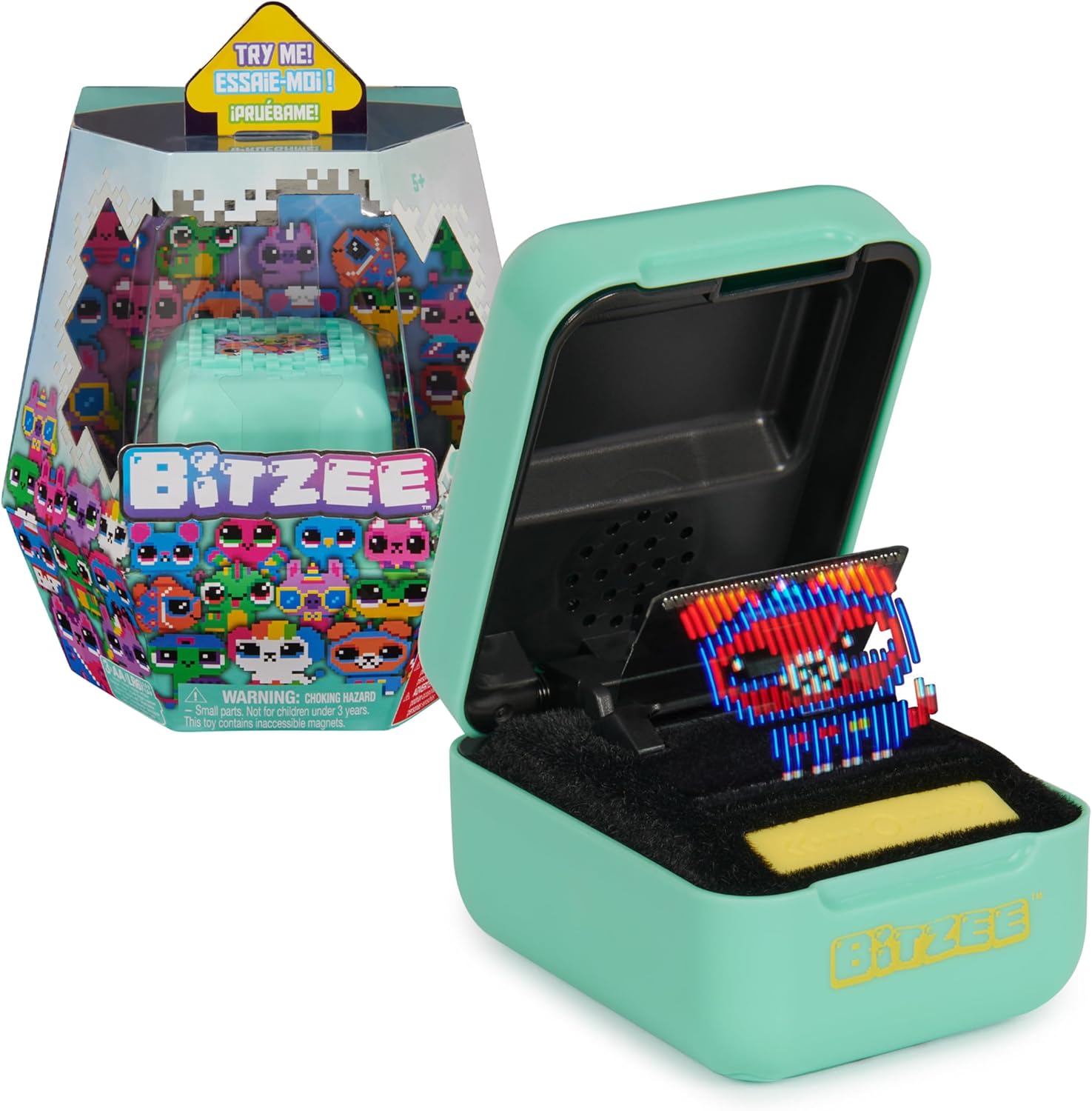 Bitzee, Interactive Toy Digital Pet and Case with 15 Animals Inside, Virtual Electronic Pets React to Touch, Kids’ Toys for Girls and Boys