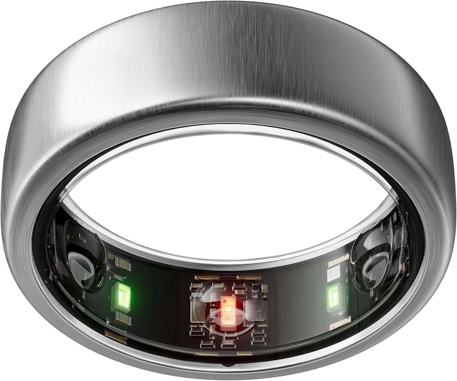 Oura Gen3 Horizon Smart Ring - Size 7, Brushed Titanium | Sleep, Heart Rate and Fitness Tracking Wearable - Up to 7 Day Battery Life - iOS/Android Compatible - Size First with Oura Sizing Kit