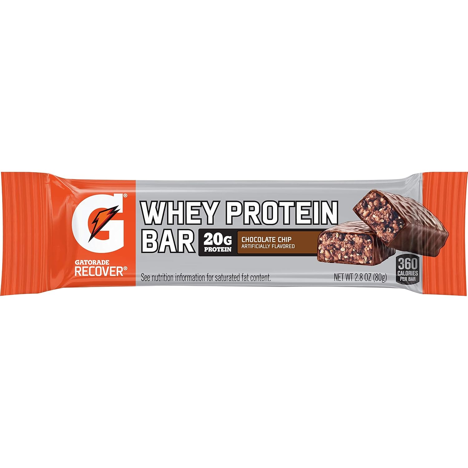 Gatorade Recovery Whey Protein Bar, Chocolate Chip