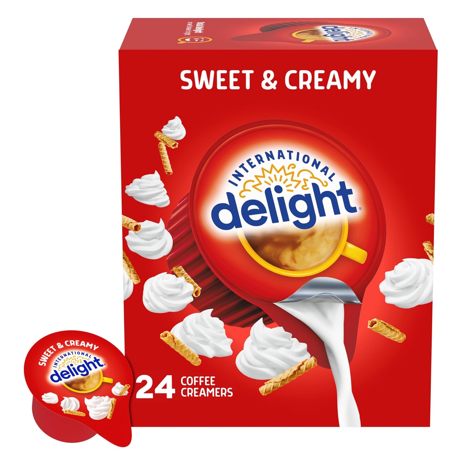 International Delight Creamer Singles, Sweet & Creamy, 24 Count
