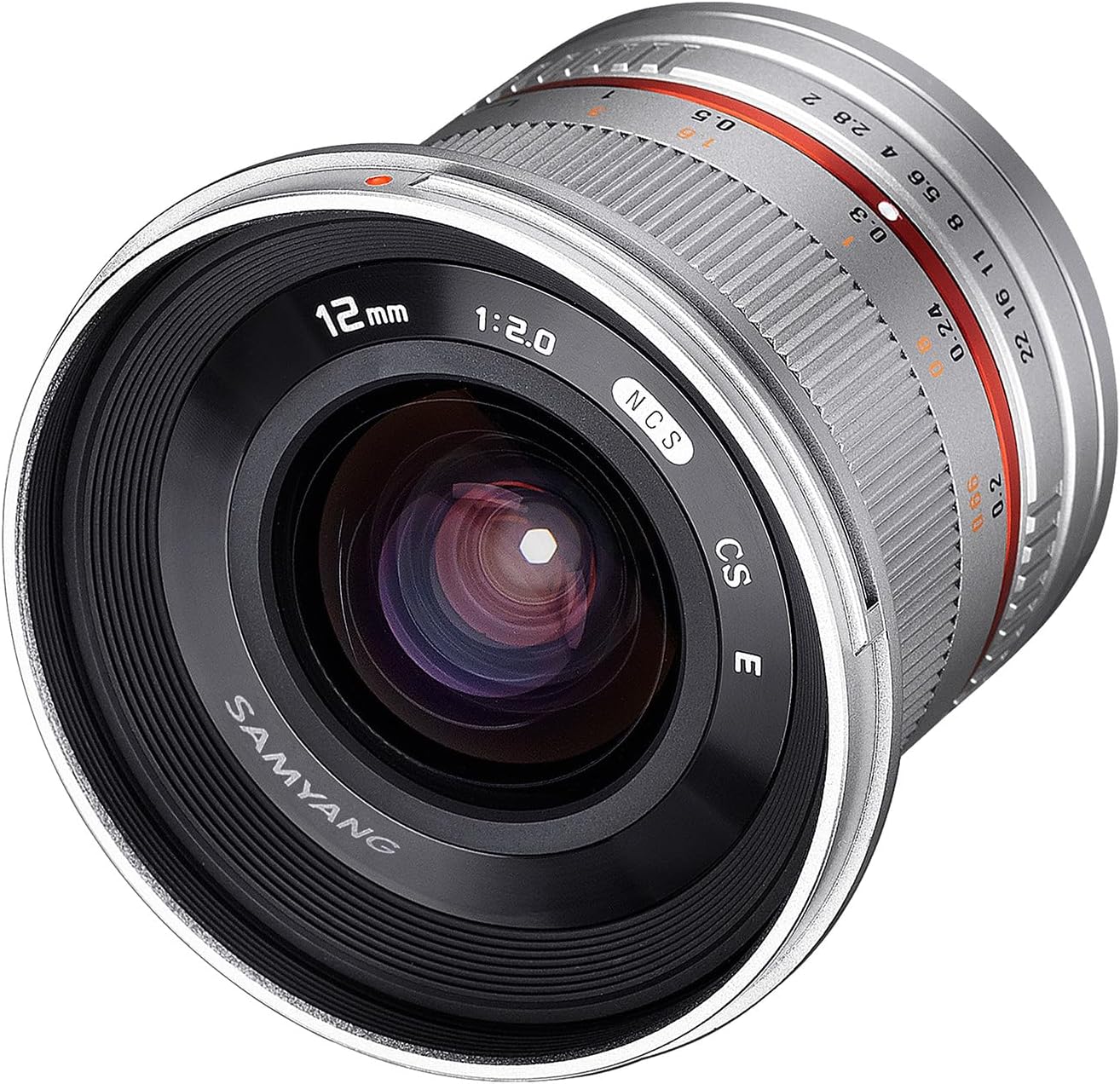 Samyang 1220510102 12 mm F2.0 Manual Focus Lens for Fuji X - Silver