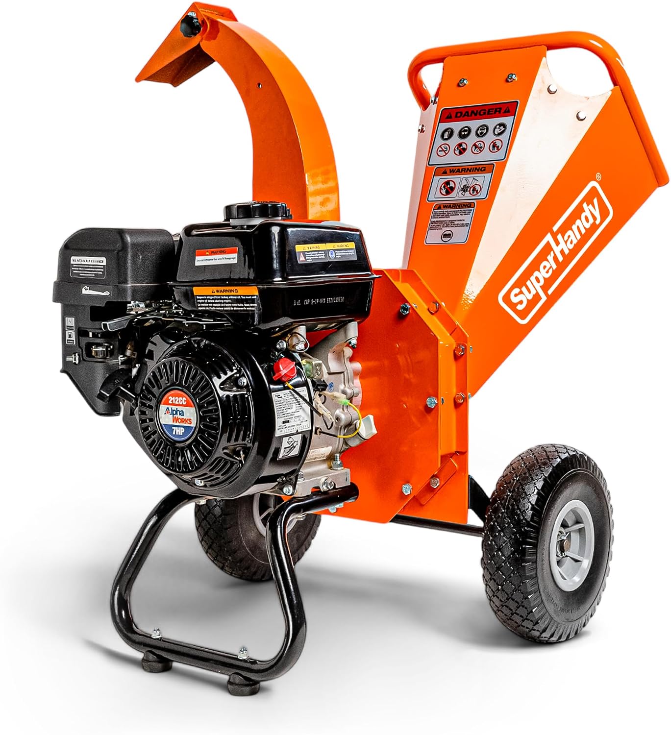 SuperHandy Mini Wood Chipper Shredder Mulcher Heavy Duty 7HP Compact Design 3" Inch Max Capacity (GUO035-1)