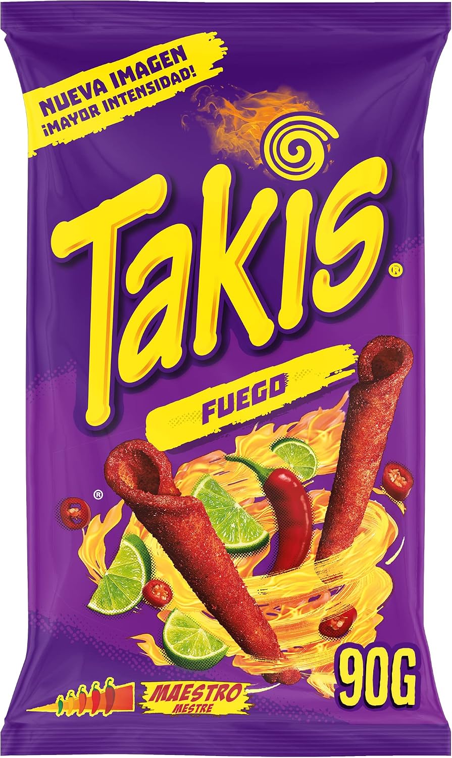 Takis, Nacho (corn, lime flavour), 90 g.