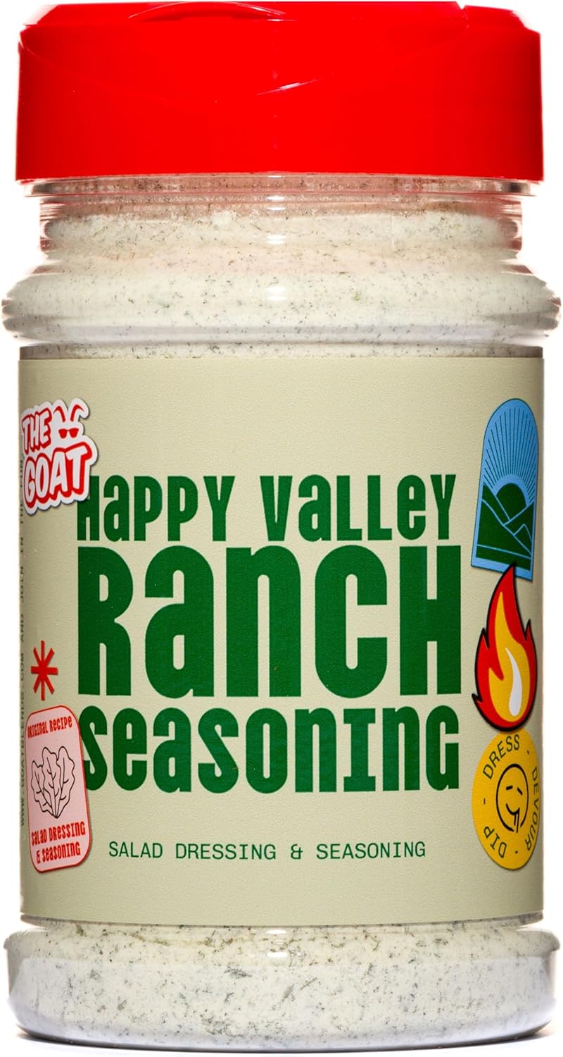 The GOAT Ranch Dressing Seasoning Mix 200g Jar - Tangy Powdered Salad Spice and Flavour Blend with Buttermilk Infusion, Herb Fusion, Ideal for Dips, Veggies, Chicken, Fries, Marinades