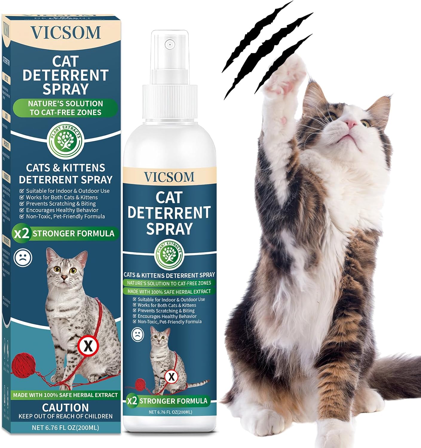 Cat Deterrent Spray, Repellent Spray Cat Scratch Deterrent, Indoor/Outdoor