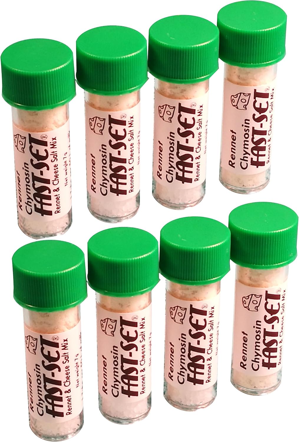 8 X Rennet Chymosin Fast-Set 7 grams Mix Rennin Cheese salt & Coagulant Tub