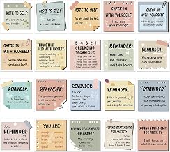 300 Pcs Mental Health Stickers Reminder Decals Laptop Water Bottle Positive Waterproof Stickers Psychology Affirmations Feelings Mental Health Decor for Adult(Warm Color)