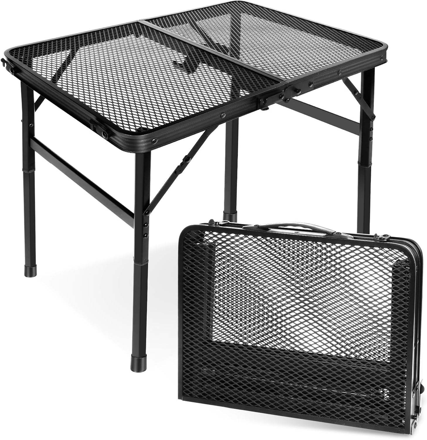 E EASTSTORM Camping BBQ Table Outdoor Folding Picnic Table 23.6”x 15.7”- Portable, Compact & Foldable for Easy Storage - Great for Picnic, Garden, Patio, Dining, Party, Market