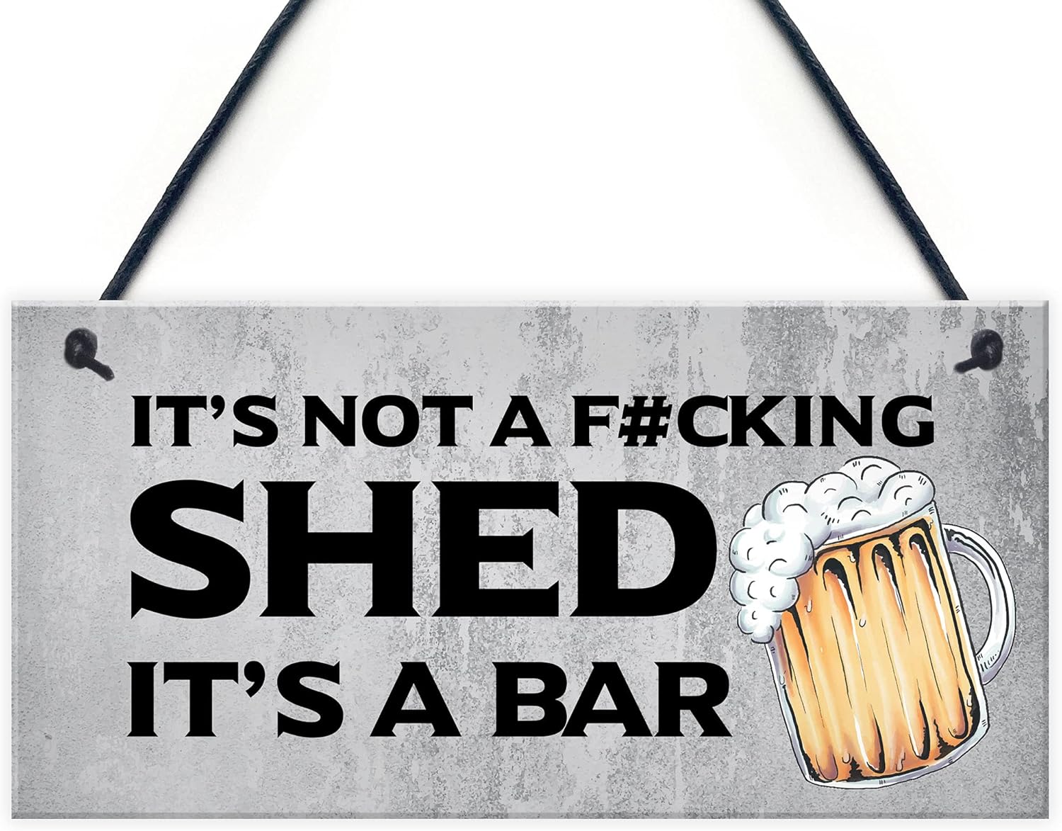 RED OCEAN Rude Shed Sign Funny Home Bar Sign Garden Shed Garage Man Cave Sign Beer Gift