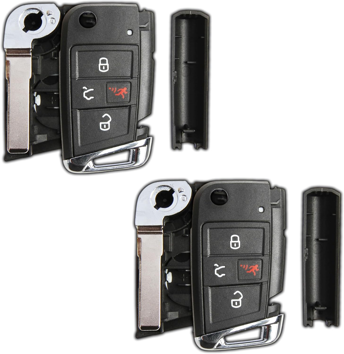 2X Remote Key Fob Cover Shell Case for 2015-2019 Volkswagen (NBGFS12P01)