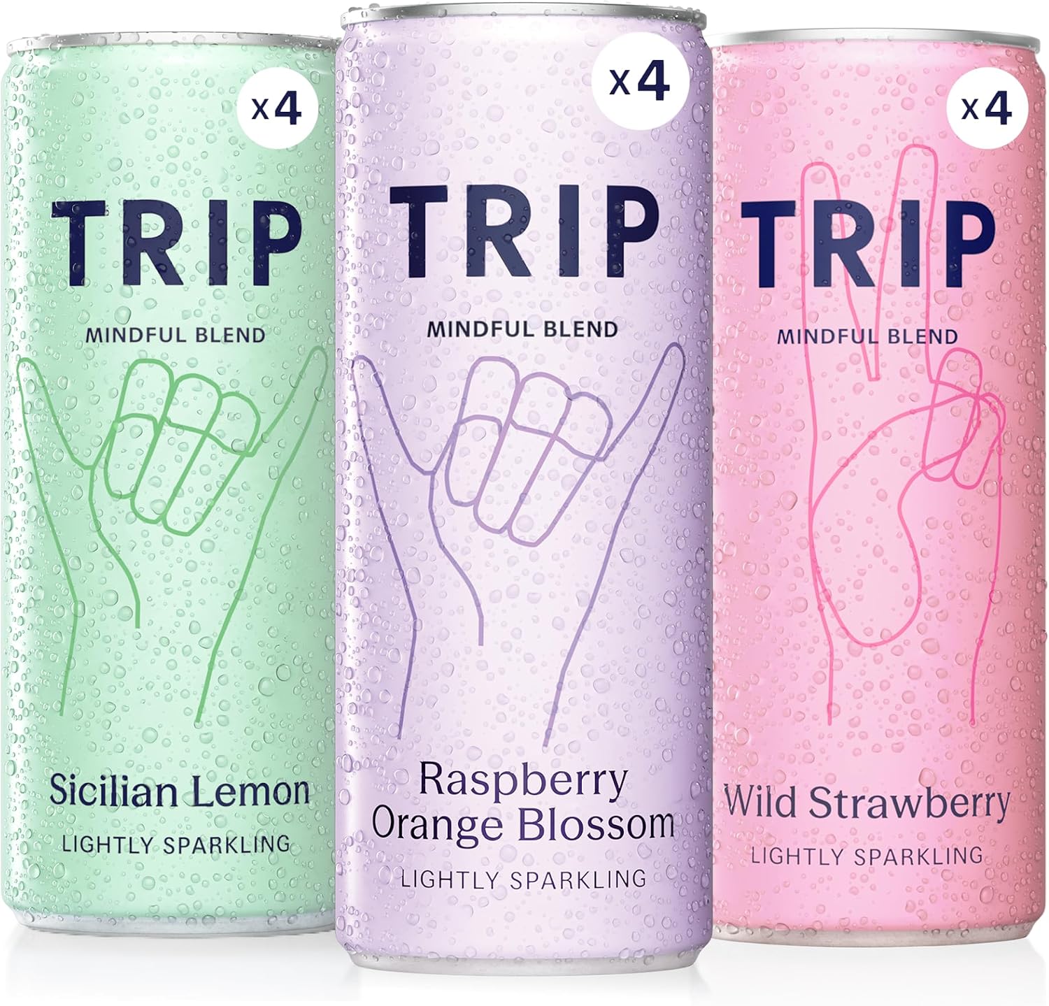 TRIP Calm Magnesium Drink, Alcohol Free Mocktail, Citrus Berry Mix, 12 pack