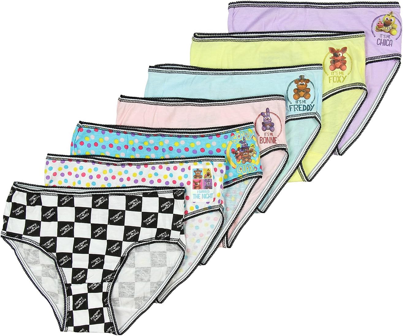 Five Nights at Freddy's 'Bear Plushy Plush' 7pack Girls Underwear