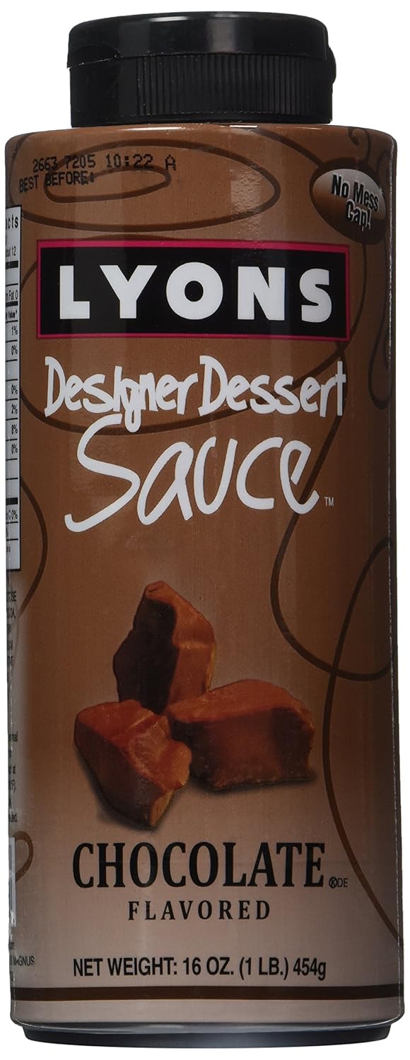 Lyons Chocolate Designer Dessert Sauce Squeeze Bottle, 16 ounces
