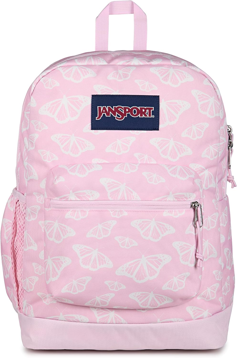JanSport Cross Town Plus Backpack - Large Main Compartment, Side Water Bottle Pocket, 15-Inch Padded Laptop Sleeve - Flutter By