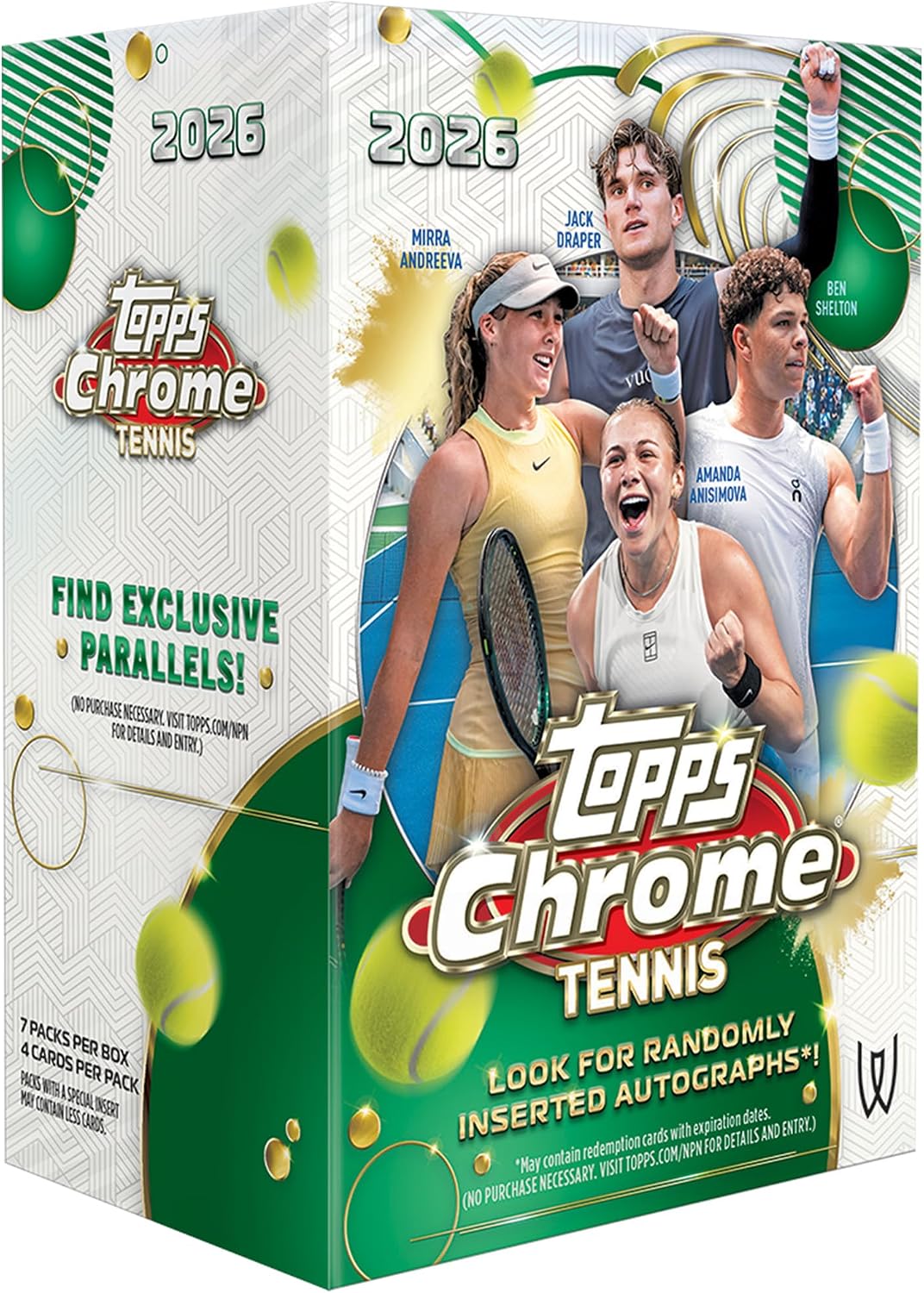 2026 Topps Chrome Tennis - Factory Sealed - Value Box