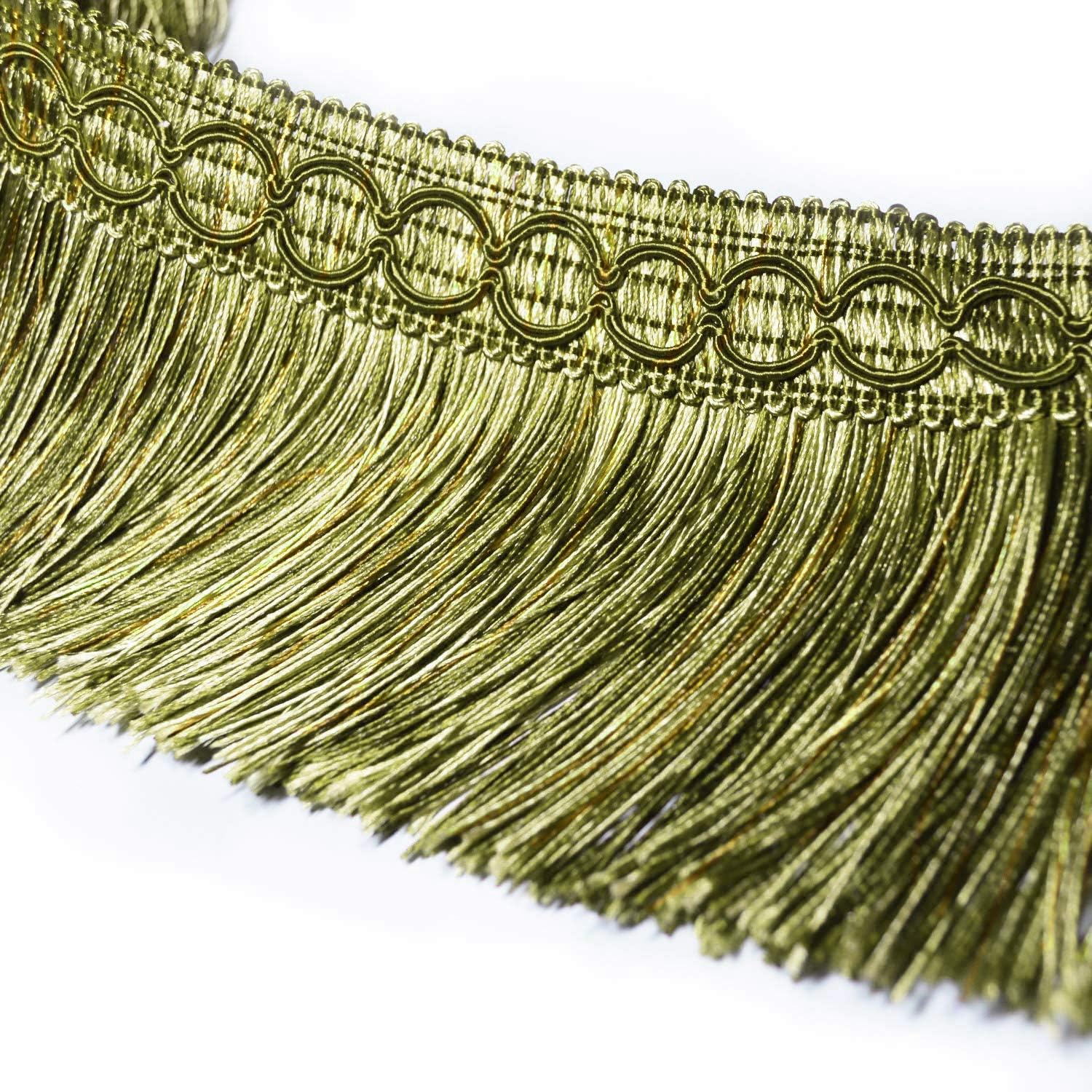 BEL AVENIR Brush Fringe Trim 6.5 Yard x 3.54 Inches Basic Trim Collection