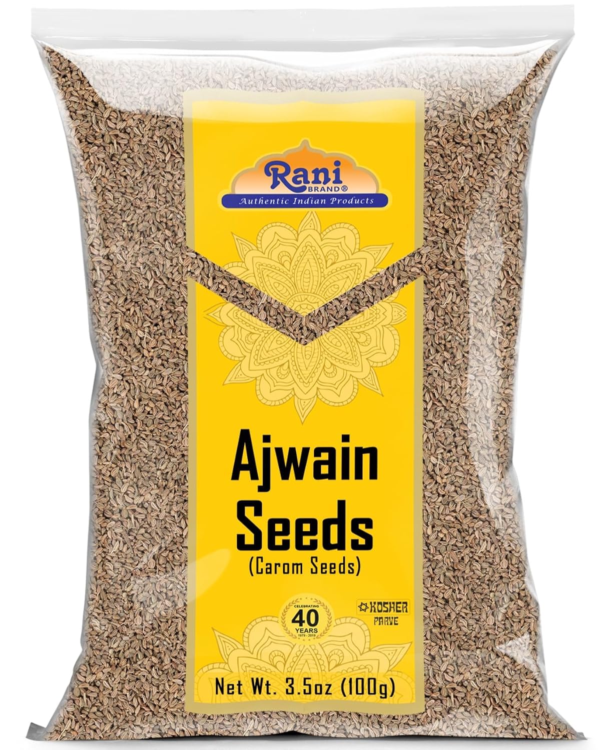 Rani Ajwain Seeds (Carom Bishops Weed) Spice Whole 3.5oz (100g) ~ All Natural | Vegan | Gluten Friendly | NON-GMO | Indian Origin