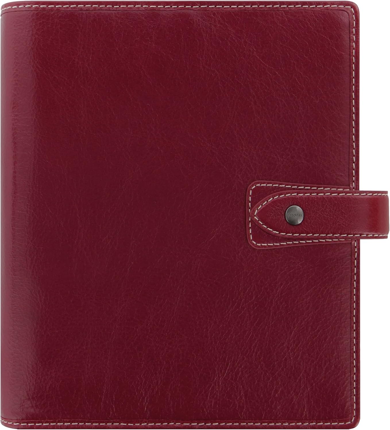 Filofax Malden Organizer, A5 Size, Burgundy - Tactile, Full-Grain Buffalo Leather, Six Rings, Cotton Cream Week-to-View Insert, Multilingual (C021703)