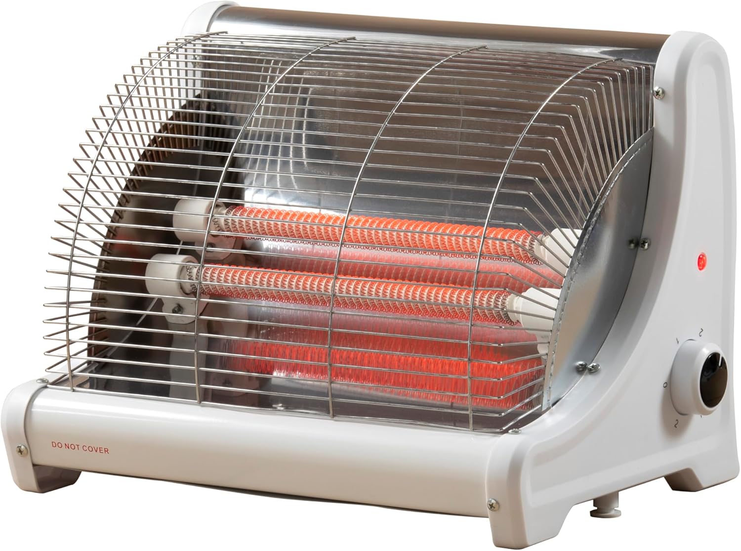 Daewoo Ceramic Heater, 1200W, 2 Bar, Ideal For Medium Rooms, 2 Heat Settings, Instant Heat, Tip Over Cut Out, Portable And Compact, Power Indicator, White